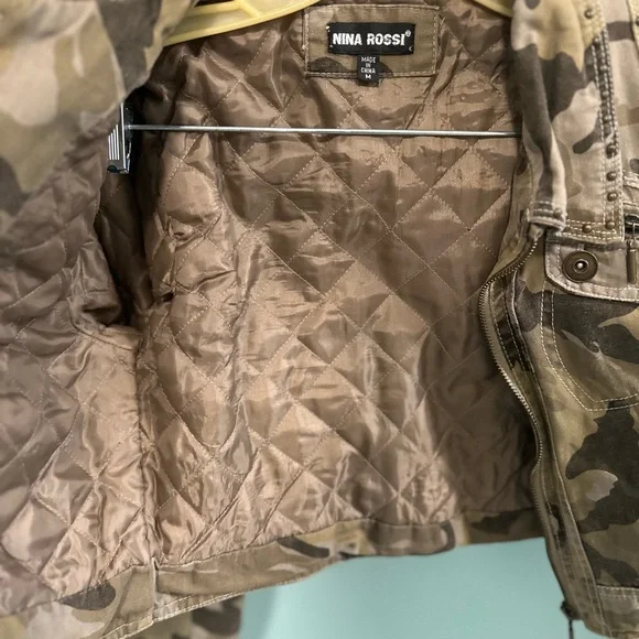 Nina Rossi Camouflage Cropped Jacket - Picture 5 of 6